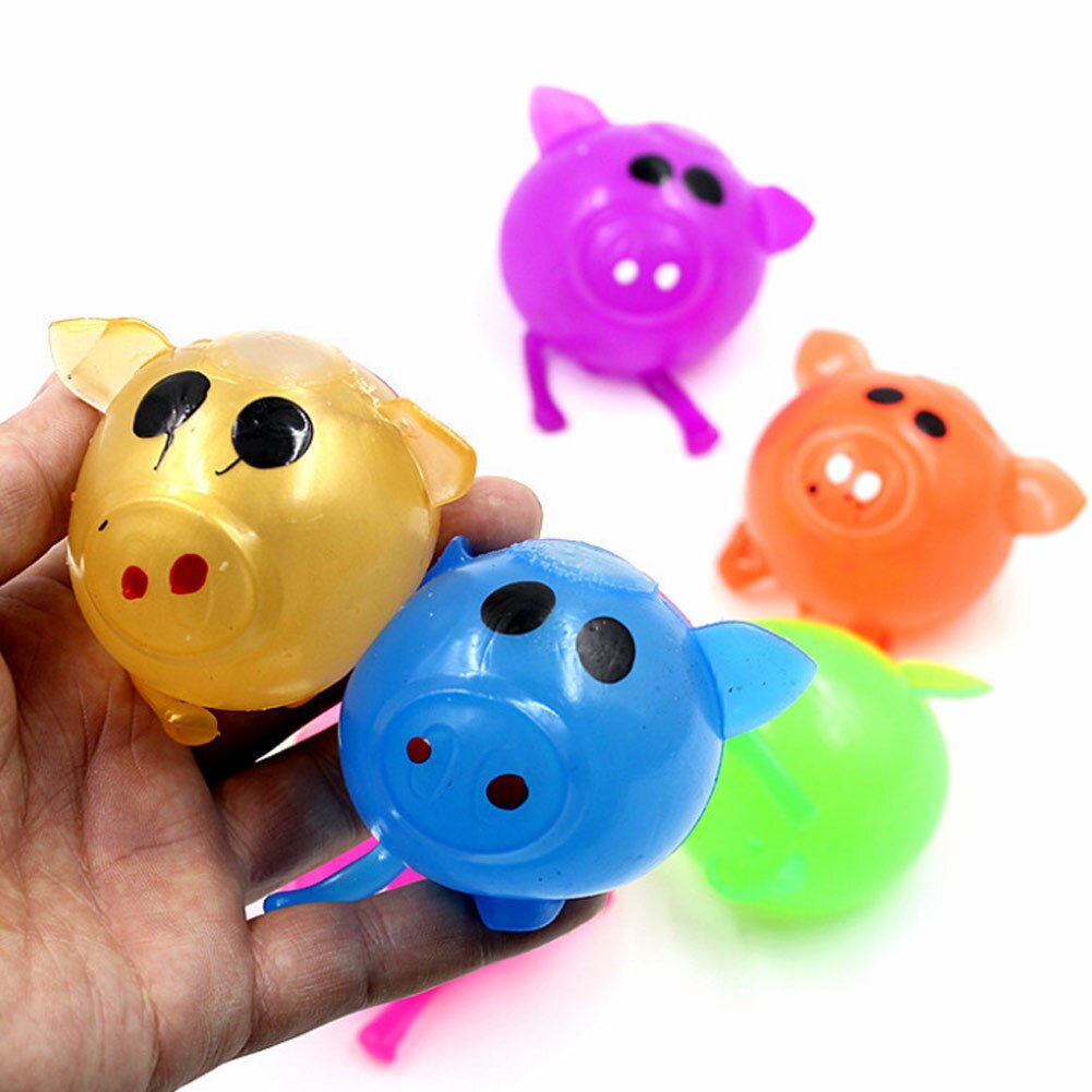 5/10pcs Anti-Stress Decompression Ball Vent Toys Pig Head Decompression Vent Toy Pig Toys NSV