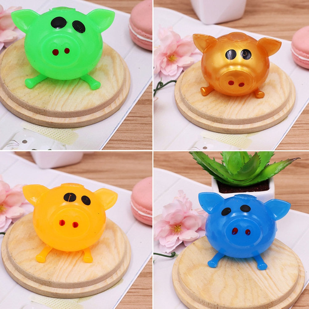 5/10pcs Anti-Stress Decompression Ball Vent Toys Pig Head Decompression Vent Toy Pig Toys NSV