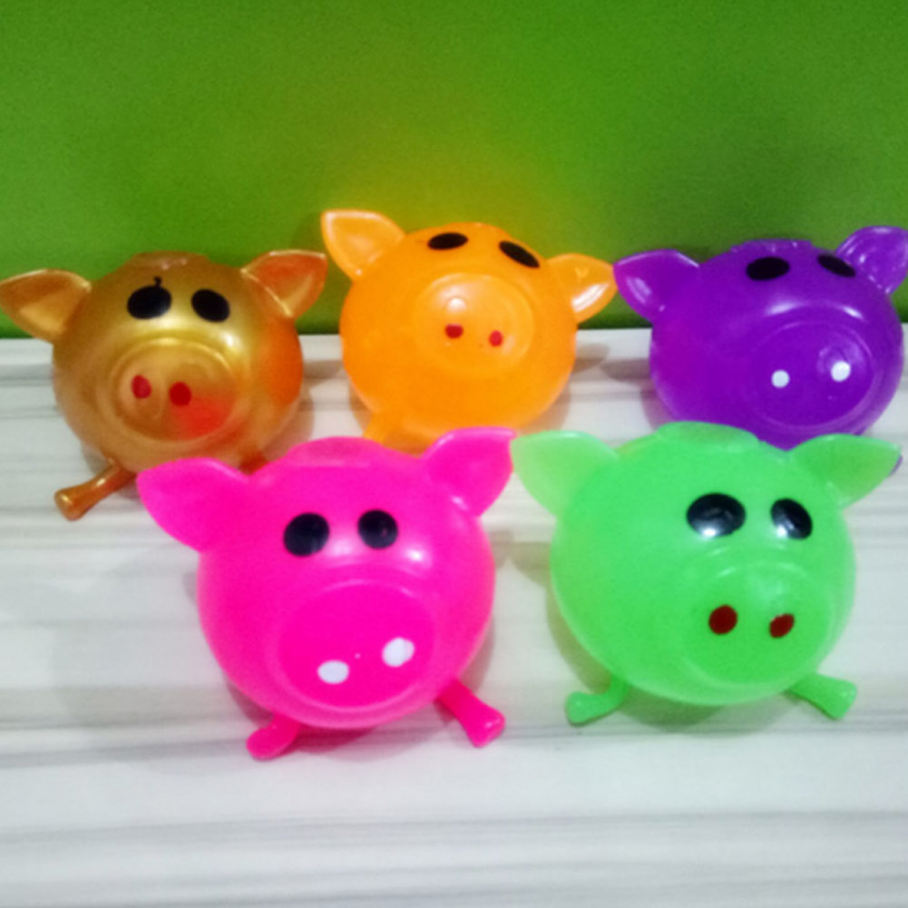 5/10pcs Anti-Stress Decompression Ball Vent Toys Pig Head Decompression Vent Toy Pig Toys NSV