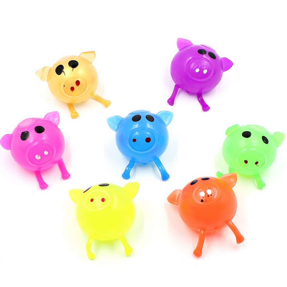 5/10pcs Anti-Stress Decompression Ball Vent Toys Pig Head Decompression Vent Toy Pig Toys NSV