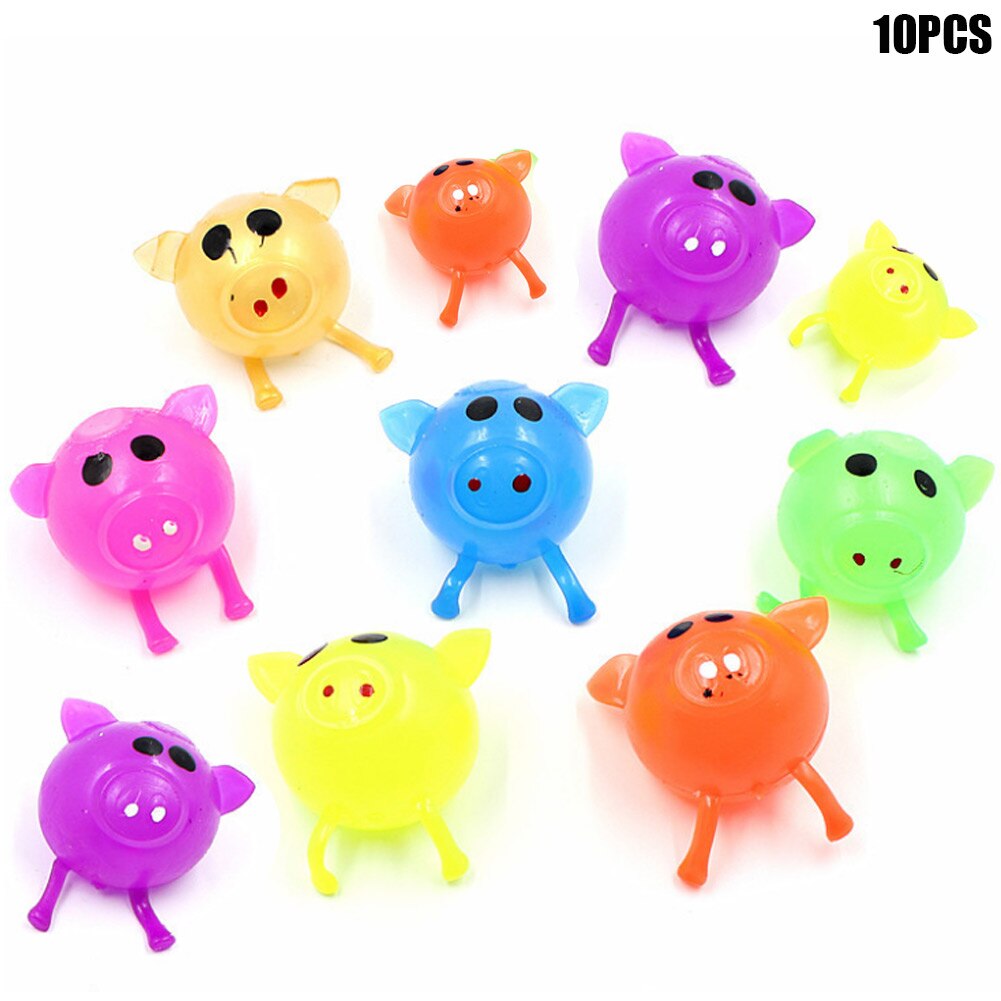 5/10pcs Anti-Stress Decompression Ball Vent Toys Pig Head Decompression Vent Toy Pig Toys NSV