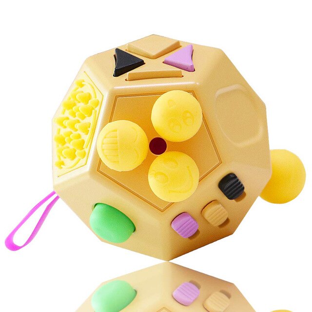 Anxiety Relief creative decompression toys wooden Color cubes Stress Relief cube Decompression toy Cube  Toy Anti Stress ring