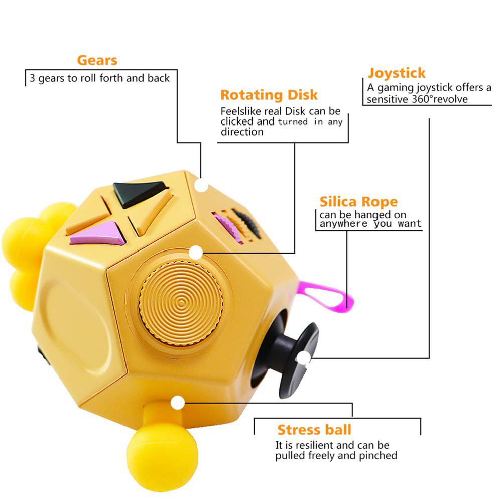 Anxiety Relief creative decompression toys wooden Color cubes Stress Relief cube Decompression toy Cube  Toy Anti Stress ring