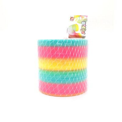 Color Rainbow Circle Magic Circle Down Stairs Creative Decompression 7 color spring ring Children's Toys birthday present