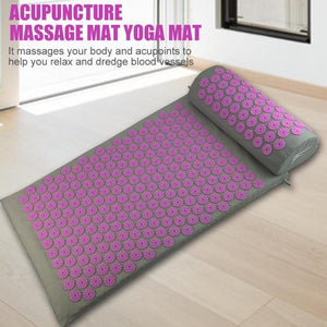 Massage Yoga Mat Acupressure Massager Cushion Stress Relieve Back Body Pain Spike Mat Acupuncture Massage Yoga Mat with Pillow