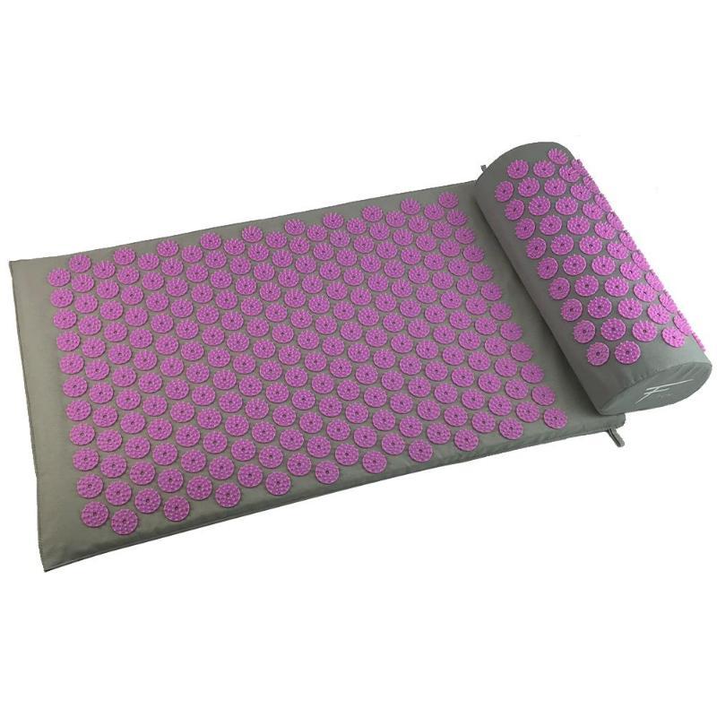 Massage Yoga Mat Acupressure Massager Cushion Stress Relieve Back Body Pain Spike Mat Acupuncture Massage Yoga Mat with Pillow