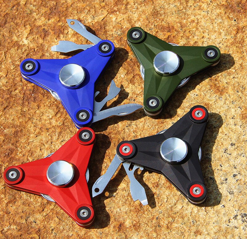 Multi-Function Creative Army Knife EDC Hand Spinner Tool For Adult Decompression Fidget Spinner Toy Metal Finger Gyro