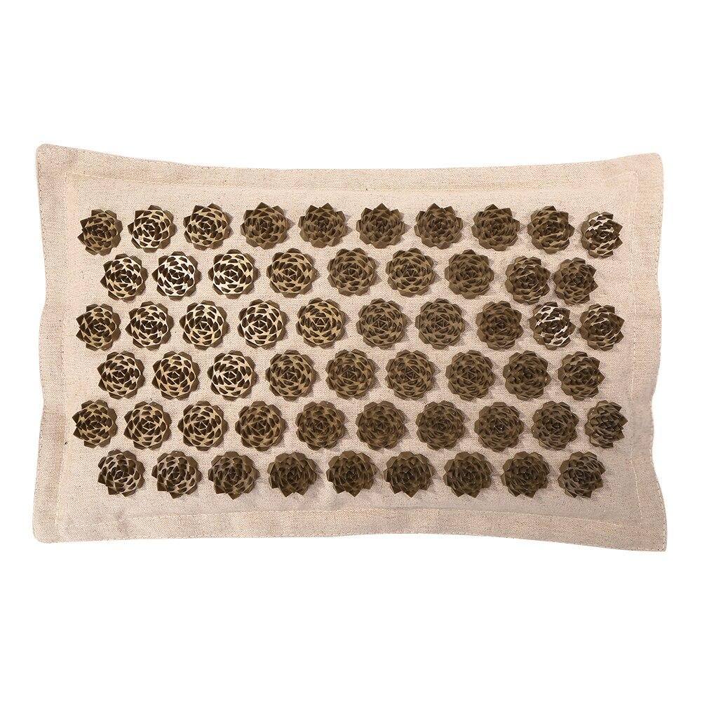 Nature Linen Coconut palm Massage Yoga mat sport pillow mat with bag Lotus Spike Acupressure Mat Cushion