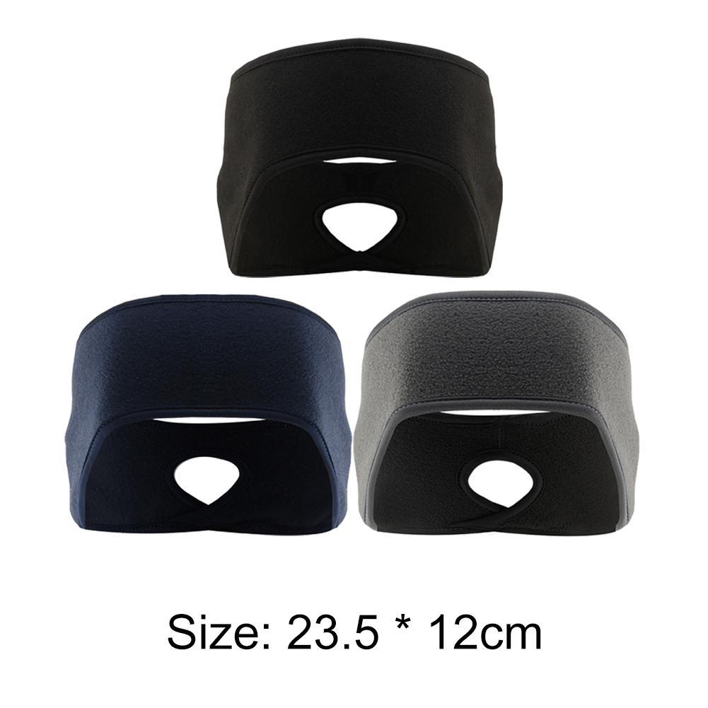 Outdoor Female Fleece Ponytail Headband Windproof Yoga Running Cycling Hair Bands Sports Sweatband Sportswear Supplies