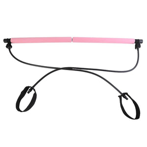 Pilates Bar Stick Practical Operation Simple Conveninently with Resistance Band for Gym Home Fitness Body Workout Sports