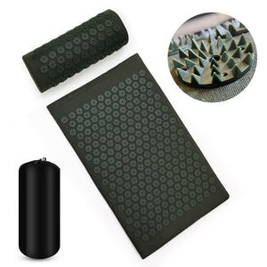 Professional Acupuncture Massage Cushion with Pillow Relieve Body Pain Stress Yoga Mat Set for Neck Waist Back Massage