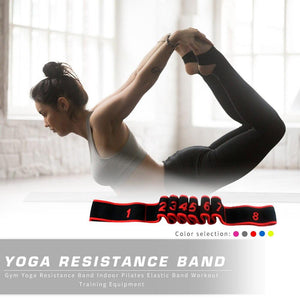 Professional Nylon Yoga Resistance Bands Wear-resistant Indoor Gym Pilates Elastic Band Fitness Stretch Training Belt