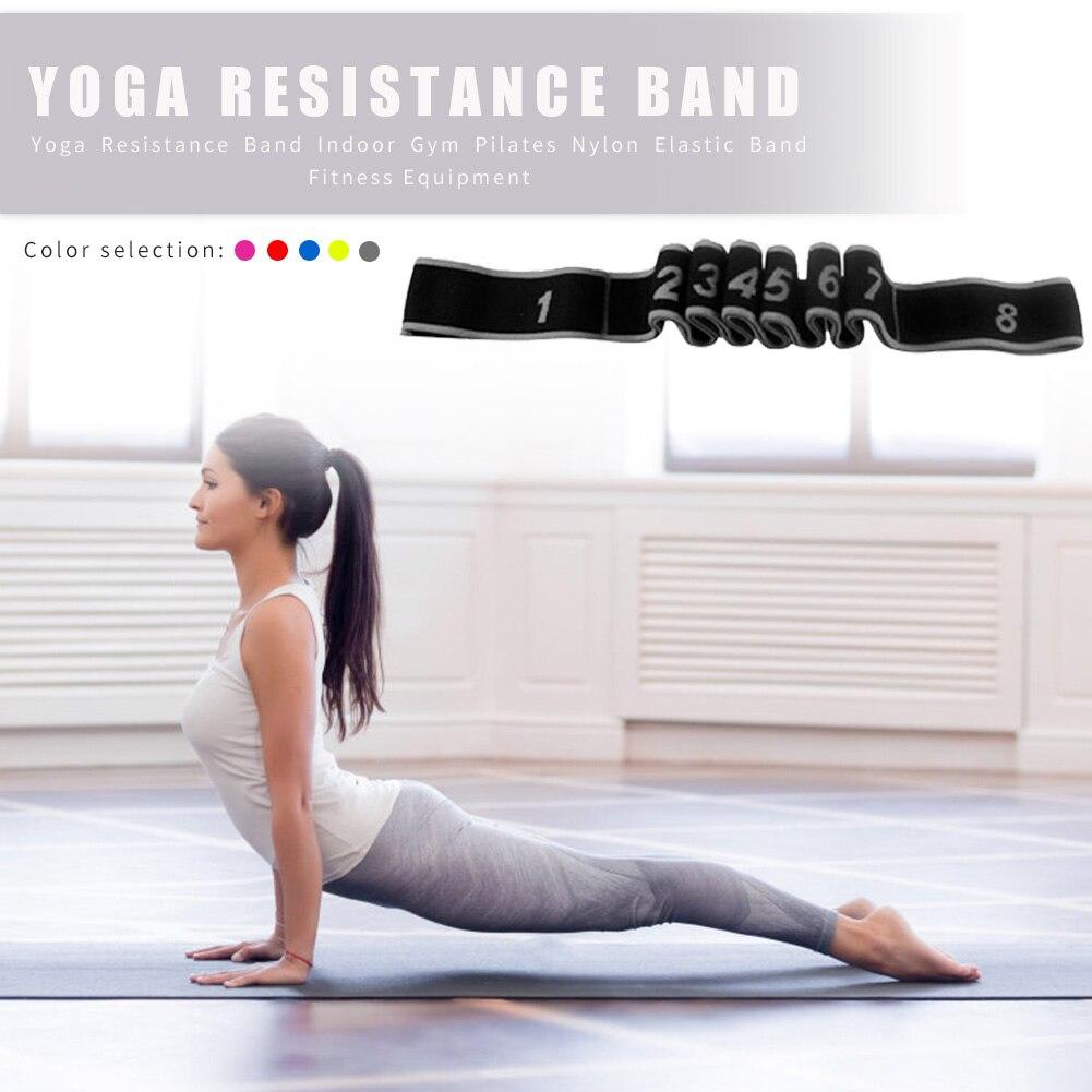 Professional Nylon Yoga Resistance Bands Wear-resistant Indoor Gym Pilates Elastic Band Fitness Stretch Training Belt