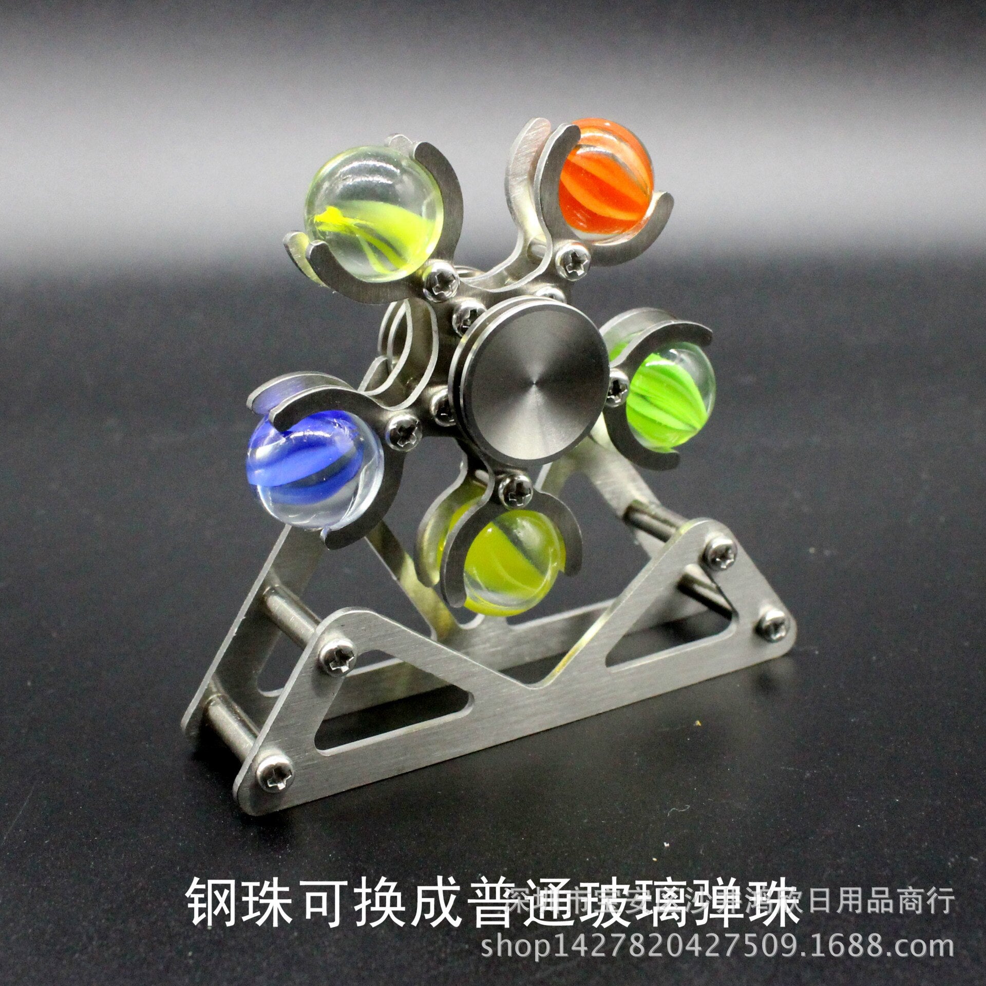 Steel ball ferris wheel 2nd generation fingertip spiral fingertip gyro EDC decompression adult toy five-ball finger gyro