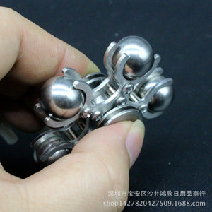 Steel ball ferris wheel 2nd generation fingertip spiral fingertip gyro EDC decompression adult toy five-ball finger gyro