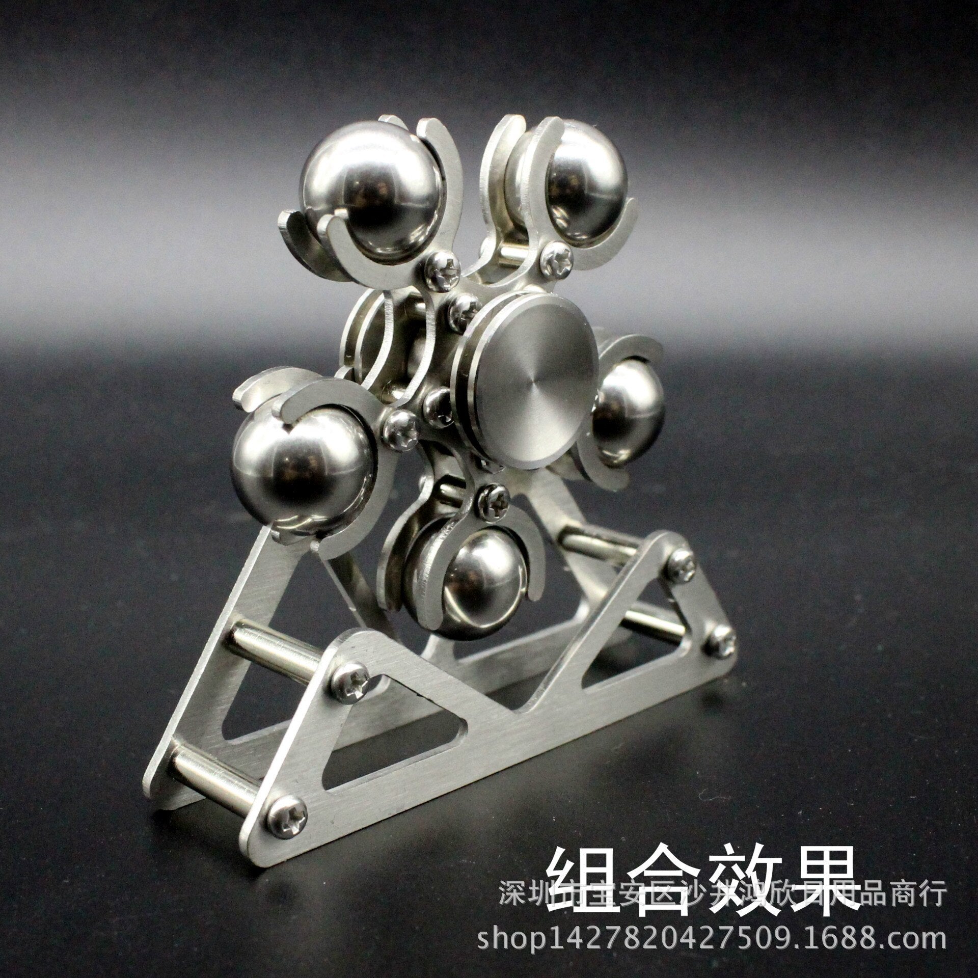 Steel ball ferris wheel 2nd generation fingertip spiral fingertip gyro EDC decompression adult toy five-ball finger gyro