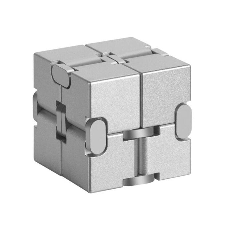 Top Quality Stress Relief Toy 100% Aluminum Alloy Metal Infinity Cube Portable Decompresses Relax Toys For Children Adults