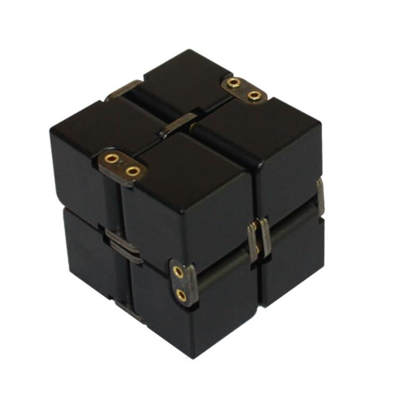 Top Quality Stress Relief Toy 100% Aluminum Alloy Metal Infinity Cube Portable Decompresses Relax Toys For Children Adults