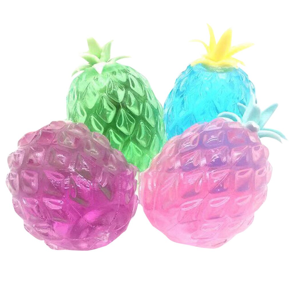 Transparent And Slick Funny Pinch Decompression Venting Novelty Toy Pineapple Decompression Squeeze toy  Cure Toy for Kids L417