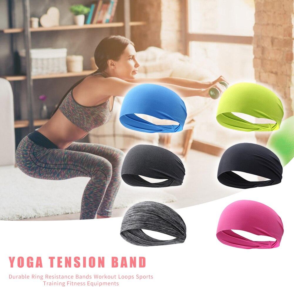 Unisex Quick Drying Fitness Sports Headband Men Women Breathable Yoga Elastic Hair Sweat Band for Outdoor Running Ornament